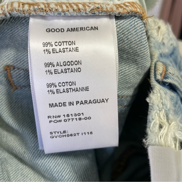 Good American Good Vintage Jean Straight Leg Distressed Hi Rise Size 6 / 28 NWT - Picture 9 of 11